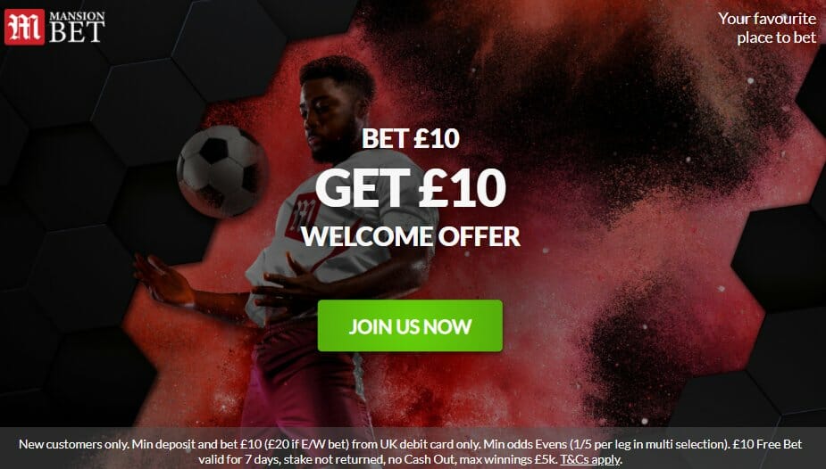 MansionBet Welcome Offer Screenshot