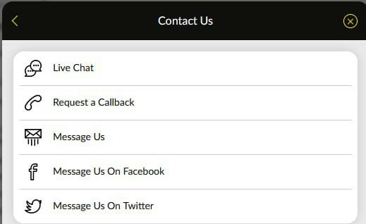 talkSPORT BET Contact Page Screenshot